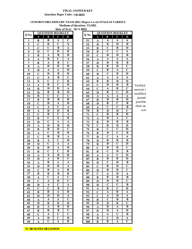 Various-Answer-Key