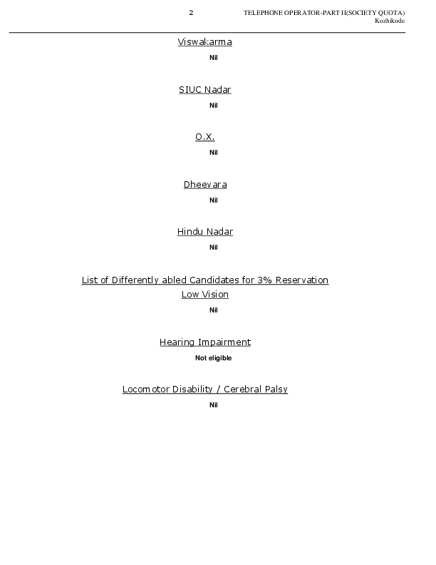 Telephone-Operator-Society-Quota-Kozhikkode-Probability-List