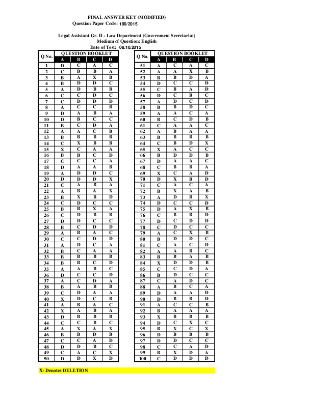 Assistant-Law-Answer-Key