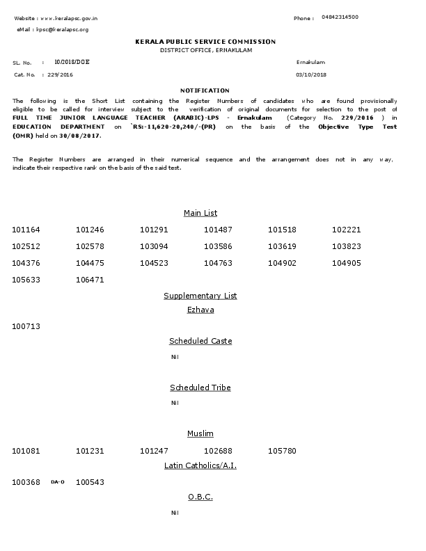 Junior-Language-Teacher-Arabic-Ernakulam-Shortlist