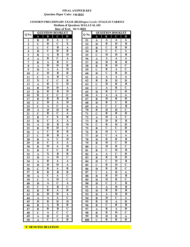 Various-Answer-Key